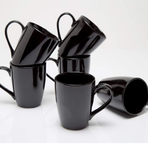 Black Printed Coffee Mug