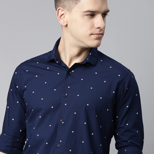 Printed Dark Blue Tshirt