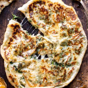 Cheese and Spinach Naan